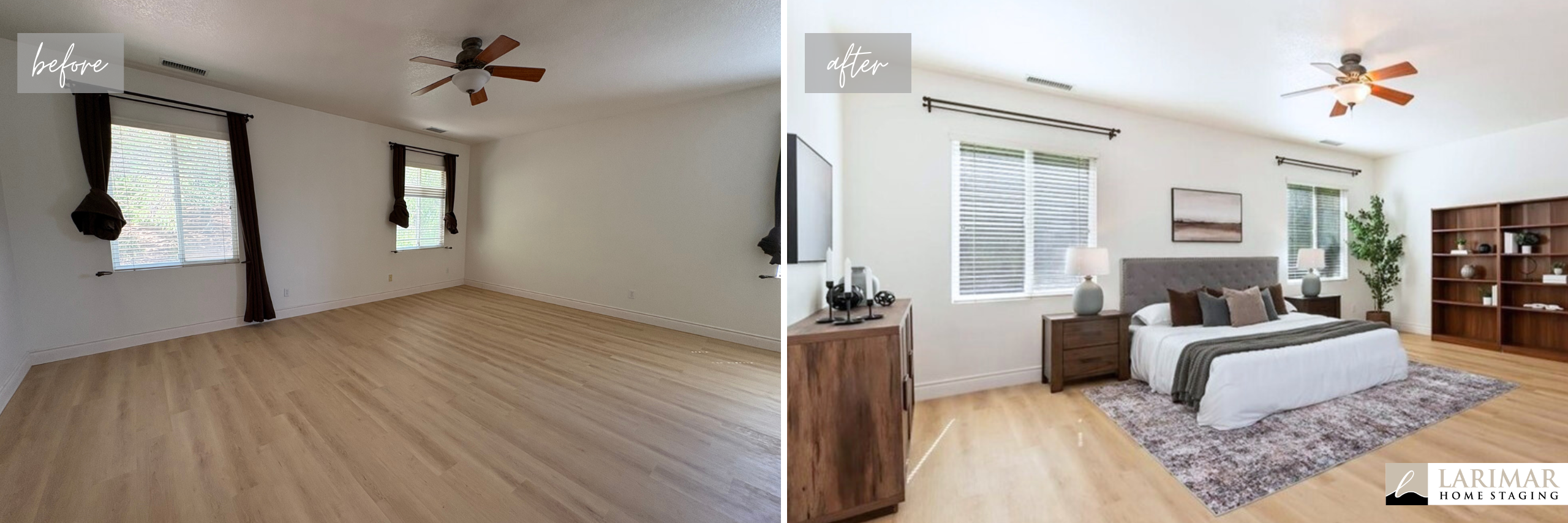 Home Staging Corona California Bedroom